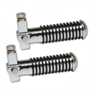 Sozius-Chromfußrasten "Sundance" mit O-Ringen Ø 26 mm, Paar, ohne Schelle, Armbreite: 15mm, 288338