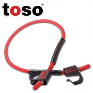 Elastischer Spanngurt Triplefix Länge 60cm rot mit Kantenschutz und verschiebbaren Haken 290044