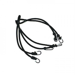 Gepäckspinne, 6 Haken, 3 Spannbänder a 60cm, schwarz, auch als Einzelspannbänder verwendbar, 290050