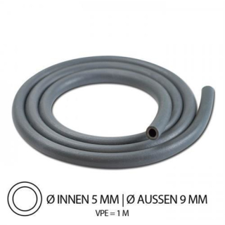 Benzinschlauch "Neopren", IØ= 5mm x AØ=10mm, Gesamtlänge: 1m, ( hitzebeständig bis 100°C ), 292011
