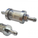 Benzinfilter 5 16 8mm Ø=26mm rund chrom glas...