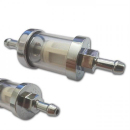 Benzinfilter 1 4 6mm Ø=26mm rund chrom glas...