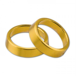 Zierring Alu für Blinker Shark gold Paar Maße: Ø 22 6 x H 5 6 mm inkl. Montageteile 294000 G