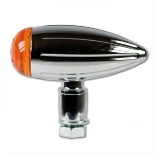 Micro Bullet Gehäuse verchromt Fräsung lang * 12V 21W Halogen gelbes Glas E geprüft M10 294052