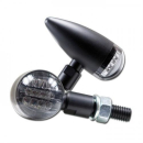 LED Blinker Mini Bullet Alu schwarz getönt...