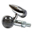 LED Blinker Mini Bullet Alu chrom getönt Maße:...