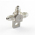 T-Verteiler JIC/UNF 3/8" (3 x ) konvex, Edelstahl, Goodridge 5130-03C  mit Haltelasche, 295091
