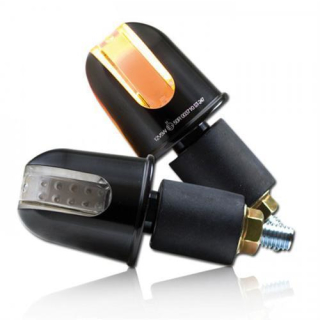 Blinker ALU Lenkerendenblinker Rondo mit LED schwarz Paar 7 8 + 1 und Alu Lenker E geprüft 298045