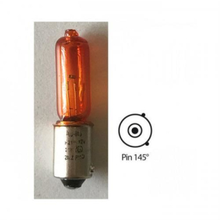 Halogenbirne gelb 12V21W BAY9S Pin 145° Länge 3 75 cm 298127