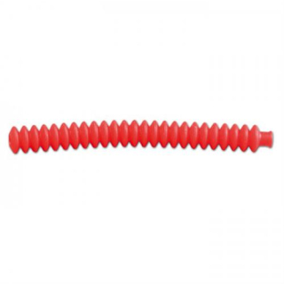 Faltenbalg Kupplungszug, rot, Silikon, Länge: 100mm x Durchmesser: 10mm, 349020R