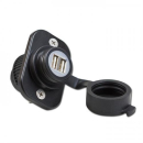 Doppel USB Einbausteckdose 12V DC Sicherung 2A...