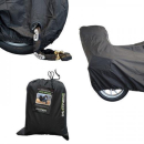 Motorrad Topcase Abdeckplane Alfa schwarz L Maße: L 229 x B 99 x H vorne 135 x H hinten 125cm 380038