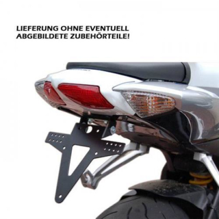 Kennzeichenhalter SUZUKI GSX R 600 750 Bj. 08 10 verstellbar schwarz inkl. Reflektorhalter 390141P