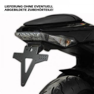 Kennzeichenhalter KAWASAKI ZX 10R Bj. 11 15 verstellbar schwarz inkl. Reflektorhalter 390226