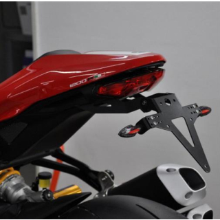 Kennzeichenhalter DUCATI Monster 1200 R Bj. 16 verstellbar schwarz inkl. Reflektorhalter 390428