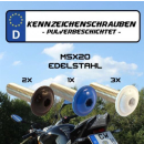 Nummernschildschrauben Set M5x20 1 Set= 6 Stück...