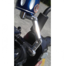 Adapter Bremsbehälter silber eloxiert Aluminium 2 Fach 180° und Verschraubung 360° verstellbar 395052