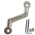 Adapter Bremsbehälter silber eloxiert Aluminium 2 Fach 180° und Verschraubung 360° verstellbar 395052