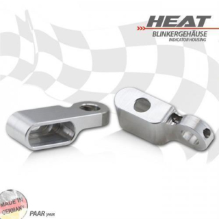CNC Alu Gehäuse für Blinker Heat 284096 Paar silber 395123