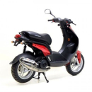 Auspuff H.M.TT PEUGEOT LUDIX 50 ONE AL LeoVince Hand Made TT Alu 4088
