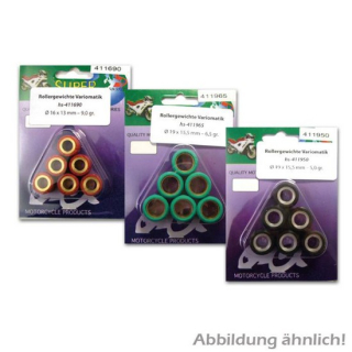 Gewichte Variomatic 16 x 13, 9,0 gr. , 411690  KAWASAKI / KX 125 (KX125M) / KX 125 / 2007 / OFFROAD / MX , 411690