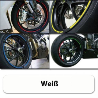 Felgenrandaufkleber GP weiss 7 mm breit vorgeformt für 16 19 Zoll Felgen 450200
