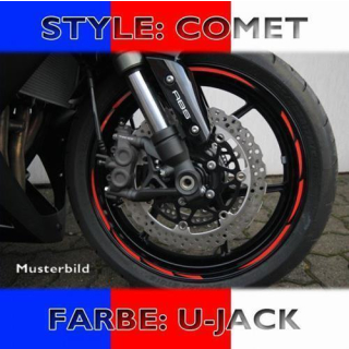 Felgenrandaufkleber Comet U Jack 7 mm breit vorgeformt für 16 19 Zoll Felgen 450232
