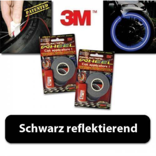 Felgenrandaufkleber schwarz reflektierend 5 mm 6 m + Aufklebehilfe bis 18 Zoll 450501