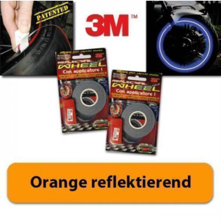 Felgenrandaufkleber orange reflektierend 5 mm 6 m + Aufklebehilfe bis 18 Zoll 450504