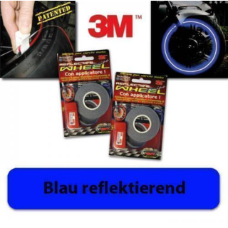 Felgenrandaufkleber blau reflektierend, 5 mm, 6 m + Aufklebehilfe, bis 18 Zoll, 450505