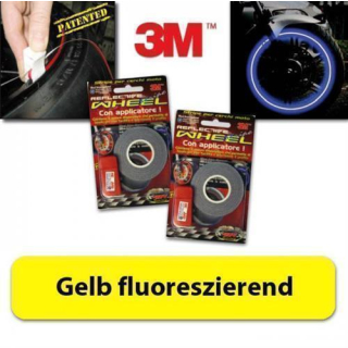 Felgenrandaufkleber gelb fluoreszierend 5 mm 6 m + Aufklebehilfe bis 18 Zoll 450507