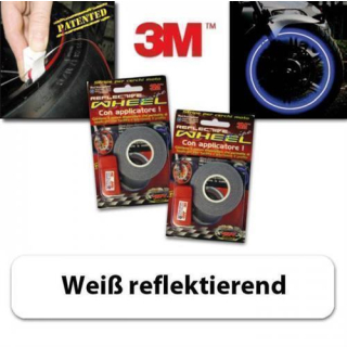 Felgenrandaufkleber weiss reflektierend, 5 mm, 7 m + Aufklebehilfe, 19 - 21 Zoll, 451500