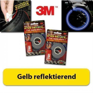 Felgenrandaufkleber gelb reflektierend 5 mm 7 m + Aufklebehilfe 19 21 Zoll 451503
