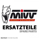 Auspuff MIVV Logo zur Befestigung mit 2 Nieten 125x34...