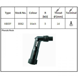 NGK Zündkerzenstecker XB05F 102° gewinkelt 601060