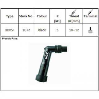 NGK Zündkerzenstecker XD05F 102° gewinkelt 601070