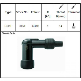 NGK Zündkerzenstecker LB05F 90° gewinkelt, 601100