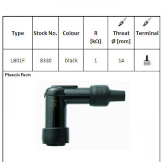 NGK Zündkerzenstecker LB01F 90° gewinkelt 601104