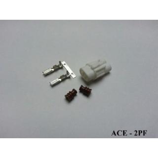 Acewell Wasserdichter 2er Stecker ACEWELL weiblich weiss +++ Steckersatz ist mit Dichtungen und Pins +++ ACE 2PF