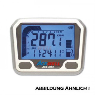 Acewell Digitalinstrument silber Tacho Drehzahlmesser Uhr Tankanzeige ACE 3150