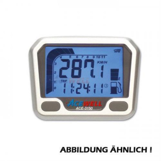 Acewell Digitalinstrument carbon blau Tacho Drehzahlmesser Uhr Tankanzeige ACE 3150CB