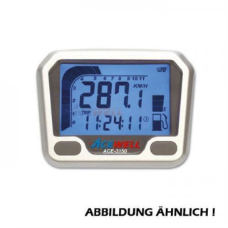 Acewell Digitalinstrument schwarz Tacho Drehzahlmesser Uhr Tankanzeige ACE 3150S
