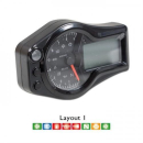 Acewell Digitalinstrument schwarz LO1 Tachometer Tacho Drehzahlmesser 9000 RPM Uhr Tankanzeige ACE 6454 HB