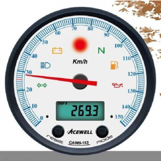 Acewell Digitalinstrument mit Zeiger für Tachometer 150 Km h GH schwarz ZB weiß ACE CA085153ASW