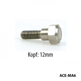Acewell,Bremsscheibenschrauben mit Magnet, Yamaha, M6 x 1,00 x 25 mm, Kopf 12 mm, ACE-MA6
