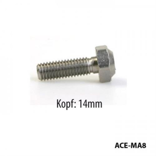 Acewell,Bremsscheibenschrauben mit Magnet, Yamaha, M8 x 1,25 x 30 mm, Kopf 14 mm, ACE-MA8