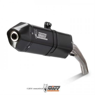 Auspuff MIVV SPEED EDGE STEEL BLACK SLIP ON e * SPO HONDA INTEGRA 700 + NC 700 S X 12 H.046.LRB