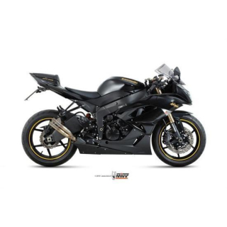 Auspuff MIVV DOUBLE GUN FULL TITANIUM SLIP ON RACING KAWASAKI ZX 6 R 09 K.022.SDG