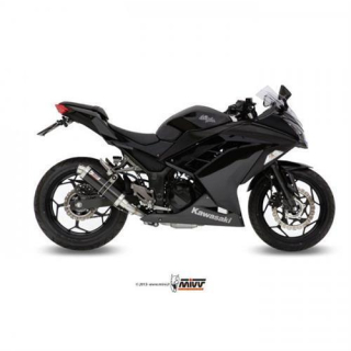 Auspuff MIVV GP STEEL BLACK Full sys. 2x1 e SPORT KAWASAKI NINJA 300 13 K.036.LXB