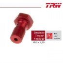 TRW,Hohlschraube kurz M10x1,25 / Rot / Aluminium, MCH901R